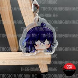 (mua 1 tặng 1) Móc dây treo điện thoại HONKAI IMPACT STAR RAIL ver FACE CHIBI hình in 2 mặt 9