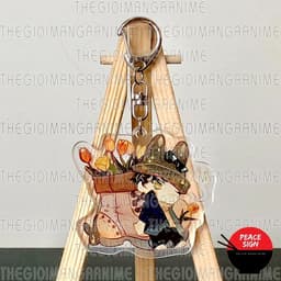 Mua 1 tặng 1 ( THỎ VÀ HOA ) Móc khóa DETECTIVE CONAN Thám Tứ Lừng Danh keyring mica acrylic in hình anime chibi xinh xắn 4