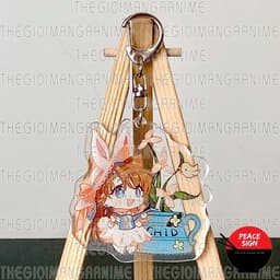 Mua 1 tặng 1 ( THỎ VÀ HOA ) Móc khóa DETECTIVE CONAN Thám Tứ Lừng Danh keyring mica acrylic in hình anime chibi xinh xắn 7