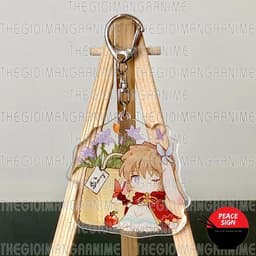 Mua 1 tặng 1 ( THỎ VÀ HOA ) Móc khóa DETECTIVE CONAN Thám Tứ Lừng Danh keyring mica acrylic in hình anime chibi xinh xắn 8