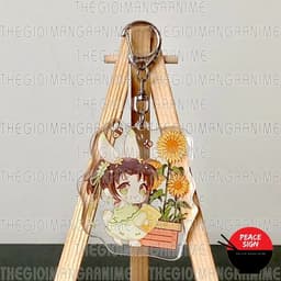 Mua 1 tặng 1 ( THỎ VÀ HOA ) Móc khóa DETECTIVE CONAN Thám Tứ Lừng Danh keyring mica acrylic in hình anime chibi xinh xắn 5