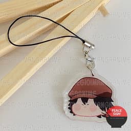 (mua 1 tặng 1) Móc dây treo điện thoại Bungou Stray Dogs ver FACE CHIBI chibi mica móc khóa anime Văn Hào Lưu Lạc 7