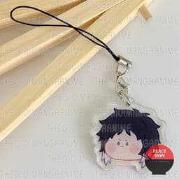 (mua 1 tặng 1) Móc dây treo điện thoại Bungou Stray Dogs ver FACE CHIBI chibi mica móc khóa anime Văn Hào Lưu Lạc 5