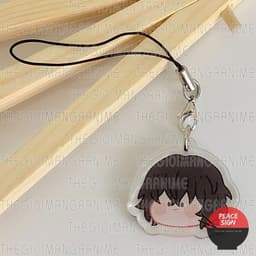 (mua 1 tặng 1) Móc dây treo điện thoại Bungou Stray Dogs ver FACE CHIBI chibi mica móc khóa anime Văn Hào Lưu Lạc 6