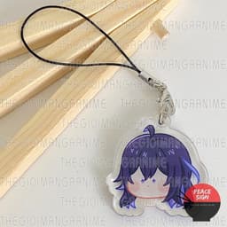 (mua 1 tặng 1) Móc dây treo điện thoại HONKAI IMPACT STAR RAIL ver FACE CHIBI hình in 2 mặt 5