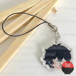 (mua 1 tặng 1) Móc dây treo điện thoại HONKAI IMPACT STAR RAIL ver FACE CHIBI hình in 2 mặt 6