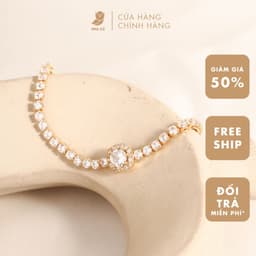 Vòng Tay Phụ Kiện NHÀ CÚ Dải Đá Màu Bạc, Màu Vàng Dây Rút Freesize Sang Trọng Nữ Tính 3367 2