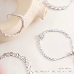 Vòng Tay NHÀ CÚ Bản Đá Màu Rose Sang Trọng Phong Cách Hàn Quốc 3322 7