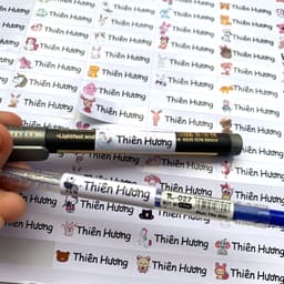 Set 60 nhãn dán tên bé (theo yêu cầu) dán đồ dùng học tập 6