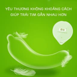 Bao cao su siêu mỏng 001 Juncai Ultrathin Touch, bcs nhiều gel bôi trơn Hộp 10c OiO VN 9