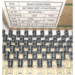 [ 30 con ]  TỤ HOÁ 100V 10UF  HÃNG KOSHIN , Suscon ( 100V10UF  10UF100V  10UF 100V ) 2