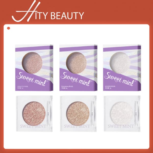 Hộp nhũ mắt bắt sáng SWEET MINT kim tuyến Bling trang điểm cao cấp - HIty Beauty