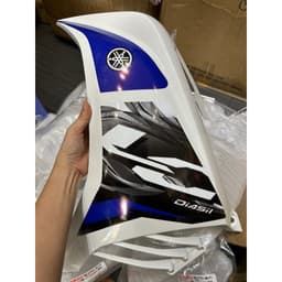   Áo nhựa xe Exciter 135 2011 đến 2014 trắng xanh co tem 3