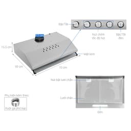 Máy hút mùi bếp Daikiosan điều khiển cơ Nhập khẩu Châu Âu 5