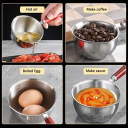 Nồi Nấu Chảy Sữa Nấu Mì Bằng Inox Chống Dính Cỡ Nhỏ Chuyên Dùng 3