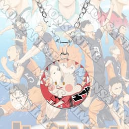 Vòng cổ in hình nhân vật HAIKYUU ver MẶT NGƠ anime chibi xinh xắn phụ kiện trang sức 4