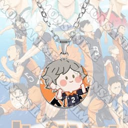 Vòng cổ in hình nhân vật HAIKYUU ver MẶT NGƠ anime chibi xinh xắn phụ kiện trang sức 8