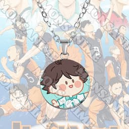 Vòng cổ in hình nhân vật HAIKYUU ver MẶT NGƠ anime chibi xinh xắn phụ kiện trang sức 9