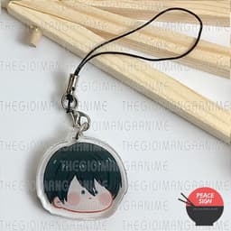 (mua 1 tặng 1) Móc dây treo điện thoại mica BLUE LOCK ver FACE CHIBI hình in 2 mặt 7