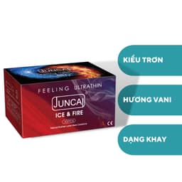 Bao cao su Juncai Lửa Băng siêu mỏng 001 bcs nóng lạnh nhiều gel bôi trơn Hộp 10c OiO VN 4