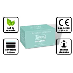 Bao cao su Juncai siêu mỏng 001 size nhỏ 49mm hương bạc hà, bcs nhiều gel bôi trơn Hộp 10c OiO VN 2