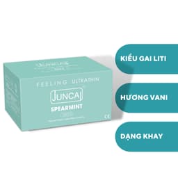 Bao cao su Juncai siêu mỏng 001 size nhỏ 49mm hương bạc hà, bcs nhiều gel bôi trơn Hộp 10c OiO VN 4