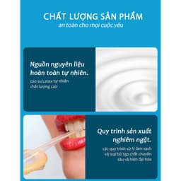 Bao cao su Juncai siêu mỏng 001 size nhỏ 49mm hương bạc hà, bcs nhiều gel bôi trơn Hộp 10c OiO VN 6