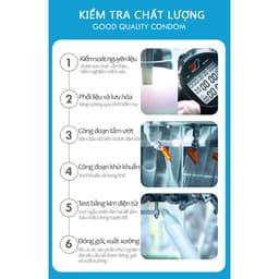 Bao cao su Juncai siêu mỏng 001 size nhỏ 49mm hương bạc hà, bcs nhiều gel bôi trơn Hộp 10c OiO VN 7