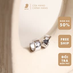 Bông Tai Cây Xỏ Bạc 925 NHÀ CÚ Hình Tim Đá Zircon Cz 5A Màu Bạc 148496 2
