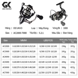 Máy Câu Cá Máy Đứng Duekio AC Full Kim Loại Máy Câu Lure Chất Lượng 4