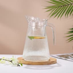 Bình đựng nước thủy tinh, ca nước DeLi cao cấp dung tích 1,7L cốc, ly uống nước_MB9 2