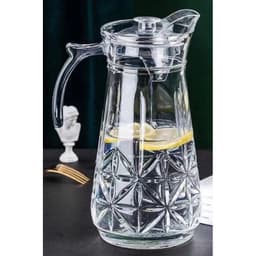 Bình đựng nước thủy tinh, ca nước DeLi cao cấp dung tích 1,7L cốc, ly uống nước_MB9 4
