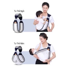 [ Hàng Chính Hãng ] Địu trẻ em sơ sinh nhiều tư thế vải lưới mềm mát gọn nhẹ dễ dàng sử dụng GIA DỤNG VĨNH NGÂN 1