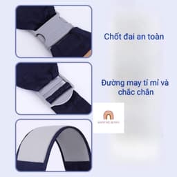 [ Hàng Chính Hãng ] Địu trẻ em sơ sinh nhiều tư thế vải lưới mềm mát gọn nhẹ dễ dàng sử dụng GIA DỤNG VĨNH NGÂN 6