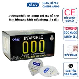 Bao cao su siêu mỏng 001 XTOY kéo dài thời gian, bcs nhiều gel bôi trơn Hộp 10c 1