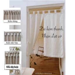 Rèm cửa ngăn phòng VẢI MỘC CANVAS loại mới phong cách Nhật bản (Đã bao gồm rèm và thanh treo) 1