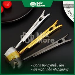 Muỗng/thìa định lượng inox không gỉ 5-7g kết hợp kẹp miệng túi nhiều màu từ Mixmore 5