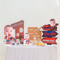 Cây Welcome trang trí bàn tiệc sinh nhật thôi nôi đầy tháng bé trai bé gái 5