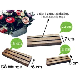 Bảng menu gỗ để bàn bằng Plywood phủ melamine màu gỗ óc chó - đế gỗ Wenge  [KHẮC LOGO MIỄN PHÍ] 7