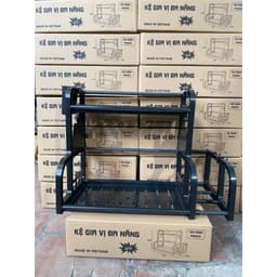 feeship KỆ GIA VỊ CHỮ H 2 TẦNG MỚI CÓ KHE ĐỂ THỚT Tiện dụng 3