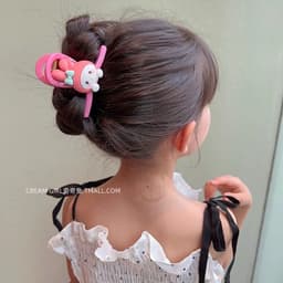 Kẹp Tóc Nửa Đầu Họa Tiết Dâu Tây / Gấu Hoạt Hình Phong Cách Hàn Quốc Thời Trang Mùa Hè Cho Nữ GIA DỤNG VĨNH NGÂN 3