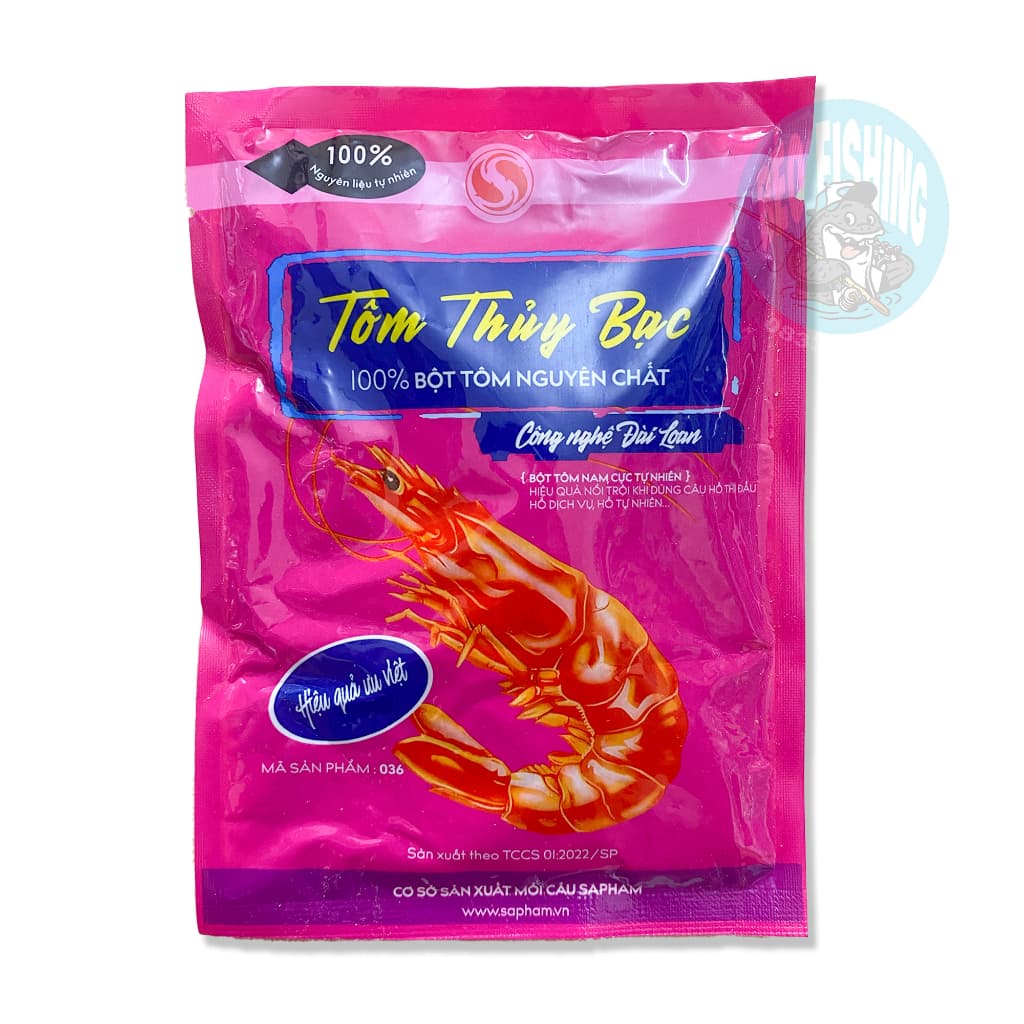 TÔM THUỶ BẠC SA PHẠM 60g Câu Cá Rô Phi, Trê, Nheo, Lăng Siêu Nhạy