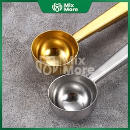 Muỗng/thìa định lượng inox không gỉ 5-7g kết hợp kẹp miệng túi nhiều màu từ Mixmore 6