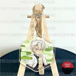 (Mua 1 tặng 1) Móc khóa KIMETSU NO YAIBA ver LỤC GIÁC hình in 2 mặt 5