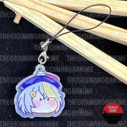 (mua 1 tặng 1) Dây treo điện thoại game GENSHIN IMPACT ver FACE CHIBI hình in 2 mặt 4