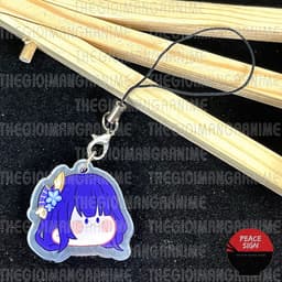 (mua 1 tặng 1) Dây treo điện thoại game GENSHIN IMPACT ver FACE CHIBI hình in 2 mặt 5