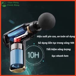 Máy massage cầm tay mini DIDOOGLT massage đấm lưng mát xa cổ vai gáy 4 đầu 6 chế độ 8