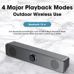 Loa vi tính Bluetooth có dây usb mini soundbar max volume không rè 5