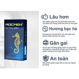 Bao cao su gân gai Rocmen cá ngựa kéo dài thời gian, bcs chống xuất tinh sớm OiO VN 3