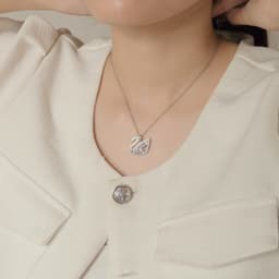 Dây Chuyền Nữ Đá Zircon Cz 5A Hình Thiên Nga NHÀ CÚ Loại Mặt Lớn 7097 4